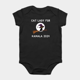 Kamala Harris 2024 Halloween Cat Lady Baby Bodysuit